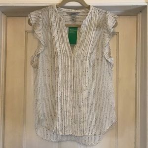 NWT H&M Conscious black & white shear top, size 12